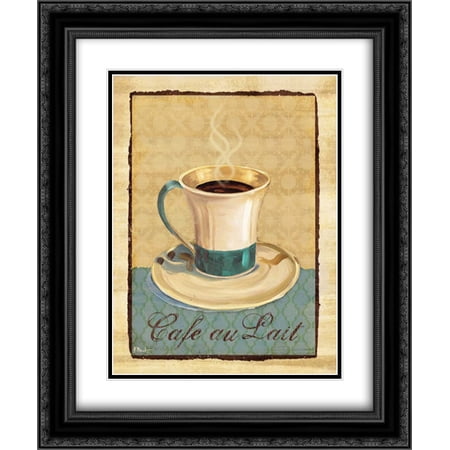 Coffee Club III 2x Matted 20x24 Black Ornate Framed Art Print by Brent, Paul