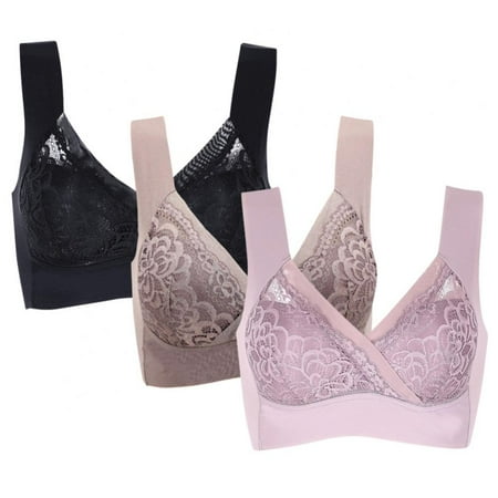 Xmarks Lace Bras for Women Plus Size Wireless - Ultra-Soft Lift Wireless Bra Wirefree Bra with Support Full-Coverage Wireless Bra for Everyday Comfort M-5XL(3-Packs)
Xmarks Lace Bras for Women Plus Size Wireless - Ultra-Soft Lift Wireless Bra Wirefree Bra with Support Full-Coverage Wireless Bra for Everyday Comfort M-5XL(3-Packs)