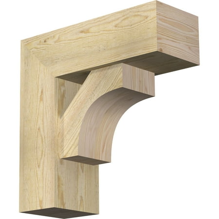 8 W x 22 D x 22 H Westlake Block Rough Sawn Bracket w/ Offset Brace Douglas Fir 
8 W x 22 D x 22 H Westlake Block Rough Sawn Bracket w/ Offset Brace Douglas Fir