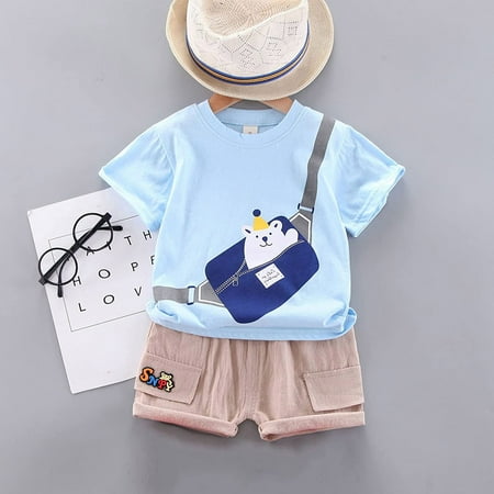 Yubatuo Summer Children s Clothing Boys Children s Casual Cartoon Two-piece Suit Blue 100
Yubatuo Summer Children s Clothing Boys Children s Casual Cartoon Two-piece Suit Blue 100