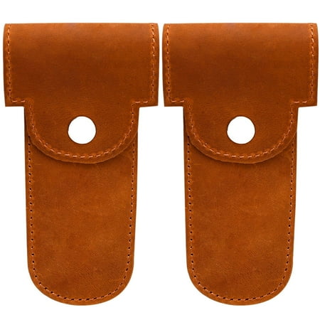 2pcs Razor Travel Case Razor Head Protector Pu Razor Head Protective Sheath