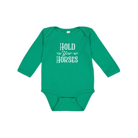 Inktastic Hold Your Horses in White Gift Baby Boy or Baby Girl Long Sleeve Bodysuit
Inktastic Hold Your Horses in White Gift Baby Boy or Baby Girl Long Sleeve Bodysuit