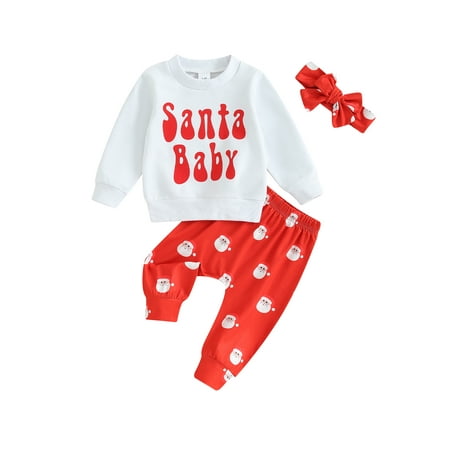 Licupiee Toddler Girl 3Pcs Christmas Clothes Letter Print Long Sleeve Tops Santa Print Pants Bow Headband Outfit
Licupiee Toddler Girl 3Pcs Christmas Clothes Letter Print Long Sleeve Tops Santa Print Pants Bow Headband Outfit