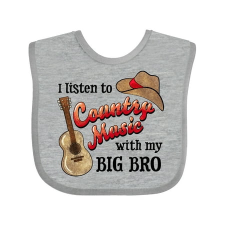 Inktastic I Listen to Country Music with my Big Bro Guitar and Hat Gift Baby Boy or Baby Girl Bib
Inktastic I Listen to Country Music with my Big Bro Guitar and Hat Gift Baby Boy or Baby Girl Bib