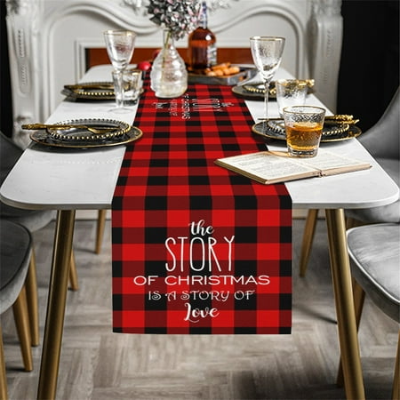 TMOYZQ Christmas Decorations Christmas Table Runner Red Black Checkered Seasonal Winter Holiday Machine Washable Kitchen Dining Table Decoration for Christmas New Year Family Party
TMOYZQ Christmas Decorations Christmas Table Runner Red Black Checkered Seasonal Winter Holiday Machine Washable Kitchen Dining Table Decoration for Christmas New Year Family Party