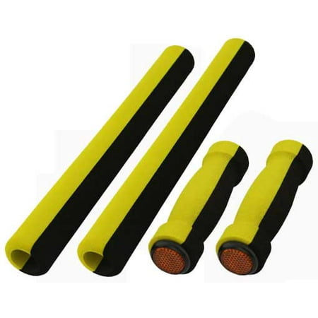 4-Piece Foam Cruiser Bike Grips, Black/Yellow