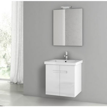 ACF by Nameeks ACF NY01-GW New York 24-in. Single Bathroom Vanity Set - Glossy White