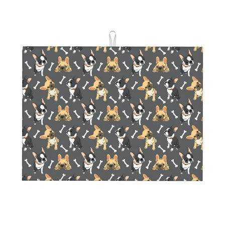 Jgfou Bulldog And BONES Print Dish Drying Mat Large Dish Drying Mats for Kitchen Counter Easy Clean Dish Mat Kitchen Drying Mat 18 x24
Jgfou Bulldog And BONES Print Dish Drying Mat Large Dish Drying Mats for Kitchen Counter Easy Clean Dish Mat Kitchen Drying Mat 18 x24