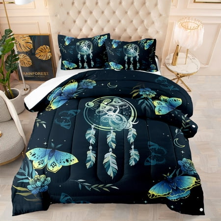 3d Digital Printing Feather Silk Quilt Butterfly Mermaid Color Gradient Quilt