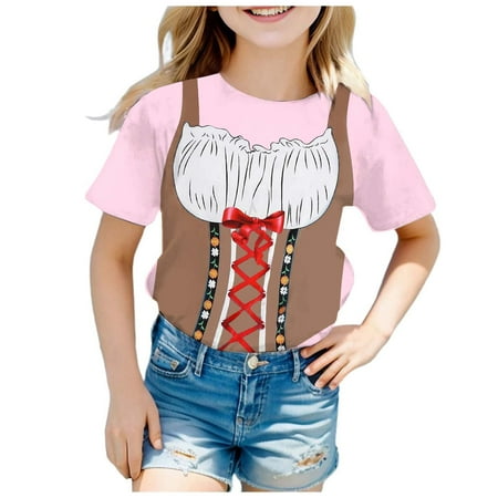 Dpytoraw Girls Fashion Festival Printed Round Neck Short Sleeve Casual T Shirt Top (6) Size 3-4 Years
Dpytoraw Girls Fashion Festival Printed Round Neck Short Sleeve Casual T Shirt Top (6) Size 3-4 Years