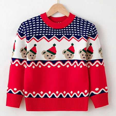 nsendm Baby Sweater Jumpsuit Toddler Boys Girls Christmas Cartoon Bear Print Warm Knitted Sweater Long Girls Pullover Hoodie Sweater Red 3-4 Years 
nsendm Baby Sweater Jumpsuit Toddler Boys Girls Christmas Cartoon Bear Print Warm Knitted Sweater Long Girls Pullover Hoodie Sweater Red 3-4 Years