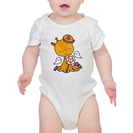Cute Baby Zebra W Candies. Bodysuit Infant -Image by Shutterstock 12 Months