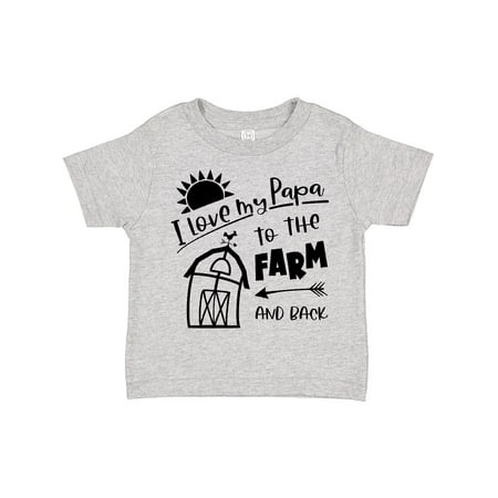 Inktastic I Love My Papa to the Farm and Back Barn Design Gift Toddler Boy or Toddler Girl T-Shirt