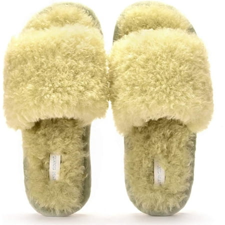 PIKADINGNIS Womens Open Toe Fuzzy Fluffy House Slippers Cozy Memory Foam Plush Furry Slides Slippers
PIKADINGNIS Womens Open Toe Fuzzy Fluffy House Slippers Cozy Memory Foam Plush Furry Slides Slippers