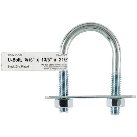 10 Pc Hampton 5/16 In. X 1-3/8 In. W X 2-1/2 In. L Coarse Zinc-Plated Steel U-Bolt
10 Pc Hampton 5/16 In. X 1-3/8 In. W X 2-1/2 In. L Coarse Zinc-Plated Steel U-Bolt