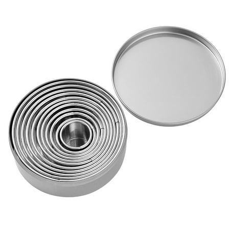 New 11 PCS Stainless Steel Cookie Cutter Set Mousse Biscuit Round Cutter Ring Small Baking Molds Ranges from 0.9-3.6inch
New 11 PCS Stainless Steel Cookie Cutter Set Mousse Biscuit Round Cutter Ring Small Baking Molds Ranges from 0.9-3.6inch