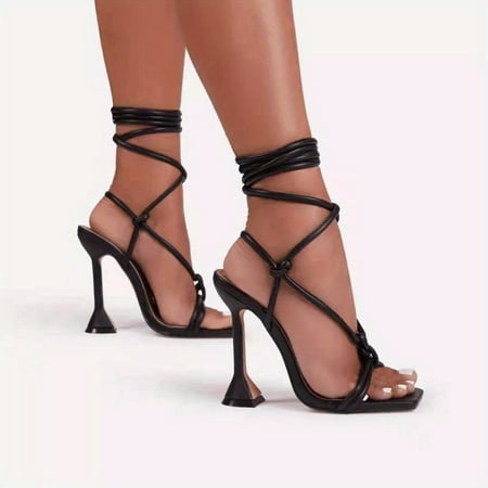 Women‘s Square Toe High Heels Open Toe Pyramid Heeled Ankle Strap Sandals Women‘s Criss Cross Strap Shoes
Women‘s Square Toe High Heels Open Toe Pyramid Heeled Ankle Strap Sandals Women‘s Criss Cross Strap Shoes
