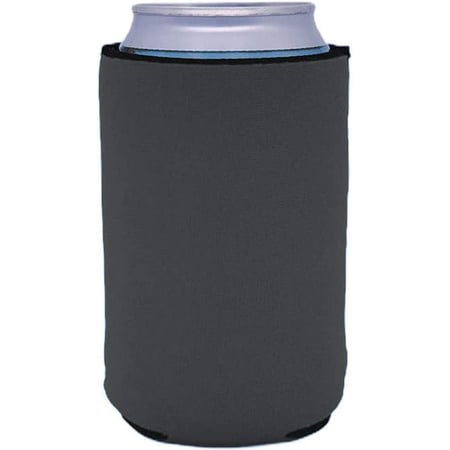 Blank Neoprene Collapsible Can Coolie (1 Charcoal)