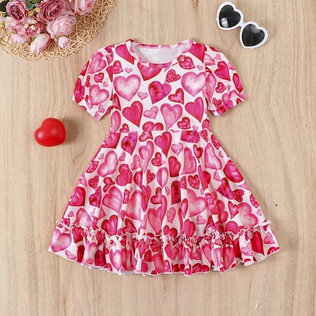 Toddler Girl Dresses Summer Valentine S Day Short Sleeve Love Prints Casual Party Toddler Girl Clothes
Toddler Girl Dresses Summer Valentine S Day Short Sleeve Love Prints Casual Party Toddler Girl Clothes