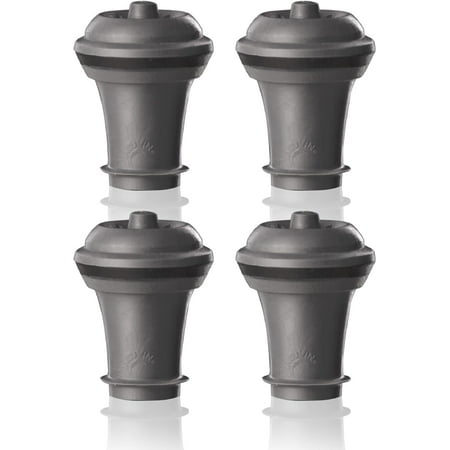 

Vacu Vin Wine Saver Vacuum Stoppers - Set of 4 - Gray - for Wine Bottles - Keep Wine Fresh for Up to a Week with Airtight Seal - Compatible with Vacu Vin Wine Saver Pump