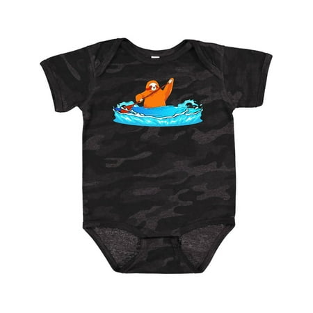 Inktastic Kayaking Sloth Kayak Gift Baby Boy or Baby Girl Bodysuit