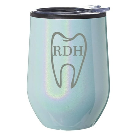 Stemless Wine Tumbler Coffee Travel Mug Glass With Lid Gift RDH Registered Dental Hygienist (Blue Glitter)
Stemless Wine Tumbler Coffee Travel Mug Glass With Lid Gift RDH Registered Dental Hygienist (Blue Glitter)