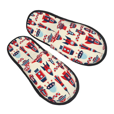 Bingfone Rocket Pattern House Slippers For Women Men With Soft Rubber Sole Slip On For Indoor/Outdoor-Large
Bingfone Rocket Pattern House Slippers For Women Men With Soft Rubber Sole Slip On For Indoor/Outdoor-Large