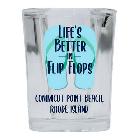Conimicut Point Beach Rhode Island Souvenir 2 Ounce Square Shot Glass Flip Flop Design 4-Pack
Conimicut Point Beach Rhode Island Souvenir 2 Ounce Square Shot Glass Flip Flop Design 4-Pack