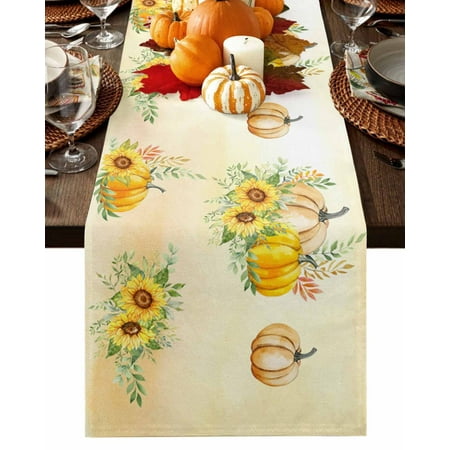 Table Runner 120 Inches Long Fall Autumn Thanksgiving Rustic Pumpkin Sunflowers Cotton Linen Table Runners Non-Slip Durable Dresser Scarves for Table Party Dinner Holiday Home Decor 1 Pack
Table Runner 120 Inches Long Fall Autumn Thanksgiving Rustic Pumpkin Sunflowers Cotton Linen Table Runners Non-Slip Durable Dresser Scarves for Table Party Dinner Holiday Home Decor 1 Pack