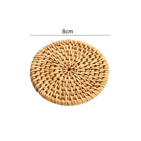 1Pc Round Natural Rattan Coasters Bowl Pad Handmade Insulation Placemats Table Padding Cup Mats Kitchen Decoration Accessories 8cm
1Pc Round Natural Rattan Coasters Bowl Pad Handmade Insulation Placemats Table Padding Cup Mats Kitchen Decoration Accessories 8cm