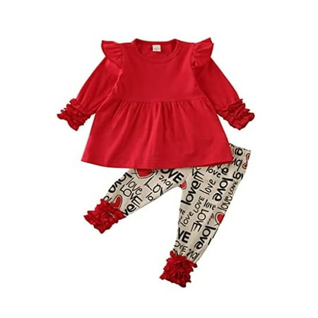 Licupiee Toddler Baby Girl Valentines Day Outfit Long Sleeve Ruffle Love Heart T-Shirt Tops Causal Long Pants Clothes Set
Licupiee Toddler Baby Girl Valentines Day Outfit Long Sleeve Ruffle Love Heart T-Shirt Tops Causal Long Pants Clothes Set