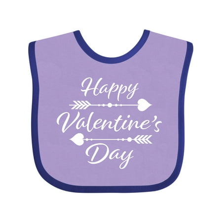 Inktastic Happy Valentines Day with Arrows Gift Baby Boy or Baby Girl Bib