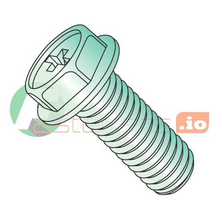 8-32 x 3/8 Machine Screws / Phillips / Hex Washer Head / Steel / Zinc Green (Quantity: 10 000 pcs)
8-32 x 3/8 Machine Screws / Phillips / Hex Washer Head / Steel / Zinc Green (Quantity: 10 000 pcs)