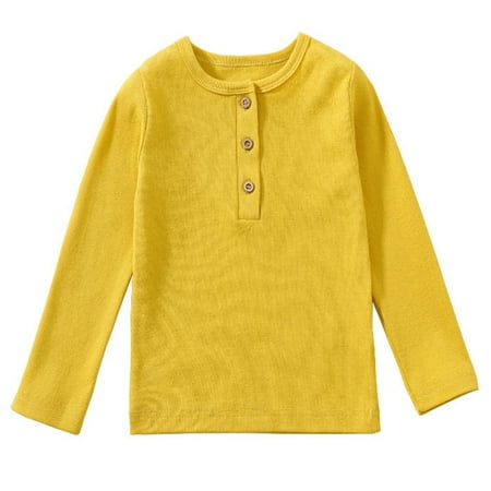 MIASHUI Girls Long Sleeve Tops Toddler Boys Girls Autumn Solid Prints T Shirt Tops Gold 2-3 Years
MIASHUI Girls Long Sleeve Tops Toddler Boys Girls Autumn Solid Prints T Shirt Tops Gold 2-3 Years