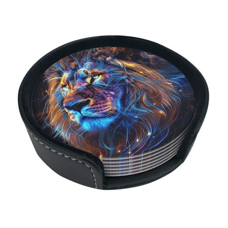 Animal art coasters 6-piece set ceramic cup holder coasters round non-slip coasters suitable for home
Animal art coasters 6-piece set ceramic cup holder coasters round non-slip coasters suitable for home