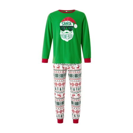 Gureui Christmas Matching Family Nightwear Pajamas Set Casual Letter Santa Claus Print Round Neck Long Sleeve Tops+ Floral Long Pants for Kids Adults Sleepwear Xmas Holiday Party Parent-Child Outfit
Gureui Christmas Matching Family Nightwear Pajamas Set Casual Letter Santa Claus Print Round Neck Long Sleeve Tops+ Floral Long Pants for Kids Adults Sleepwear Xmas Holiday Party Parent-Child Outfit