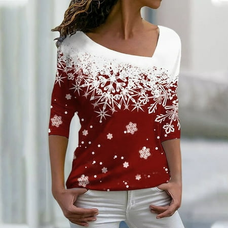 Tejiojio Kids Clothing Holiday Gift Fashion Woman Long Sleeve Skew Collar Christmas Printing Blouse Autumn Causal Pullover Tops
Tejiojio Kids Clothing Holiday Gift Fashion Woman Long Sleeve Skew Collar Christmas Printing Blouse Autumn Causal Pullover Tops