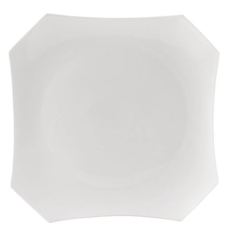 Clinton Square Plate 10-1/2 Sq. X 1-1/4 H Porcelain Super White 6 packs