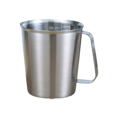 1500ML 304 Stainless Steel Measuring Cup Thicken Coffee Cup with Scales High Capacity Milk Tea Cup Baking Measuring Cup (Silver)
1500ML 304 Stainless Steel Measuring Cup Thicken Coffee Cup with Scales High Capacity Milk Tea Cup Baking Measuring Cup (Silver)