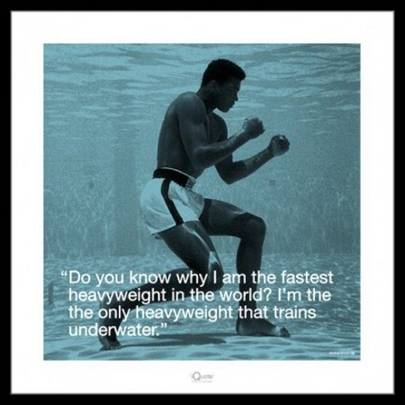 Muhammad Ali - iQuote - Underwater Poster Poster Print