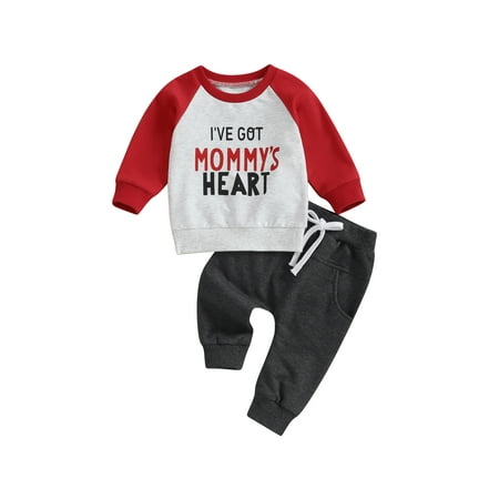 Bslissey Valentine s Day Toddler Baby Boys 2Pcs Outfits Long Sleeve Letter Print Contrast Color Sweatshirt and Black Drawstring Pants for Infant Casual Clothes 0-3T
Bslissey Valentine s Day Toddler Baby Boys 2Pcs Outfits Long Sleeve Letter Print Contrast Color Sweatshirt and Black Drawstring Pants for Infant Casual Clothes 0-3T