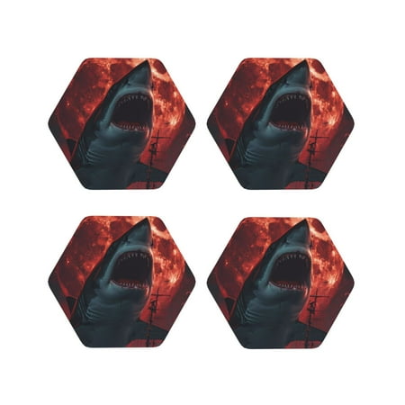 Leather Coasters with Heat-resistant for Drinks Red Moon Shark Sailboat -标题2 Hexagon
Leather Coasters with Heat-resistant for Drinks Red Moon Shark Sailboat -标题2 Hexagon