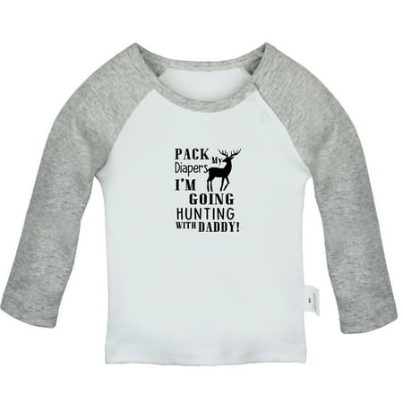 Pack My Diapers I m Going HUNTING With Daddy Funny T shirt For Baby Newborn Babies T-shirts Infant Tops 0-24M Kids Graphic Tees Clothing (Long Gray Raglan T-shirt 0-6 Months)
Pack My Diapers I m Going HUNTING With Daddy Funny T shirt For Baby Newborn Babies T-shirts Infant Tops 0-24M Kids Graphic Tees Clothing (Long Gray Raglan T-shirt 0-6 Months)