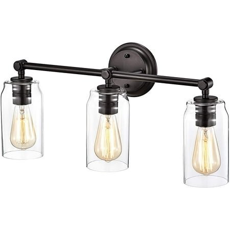 RADIANCE Goods Contemporary 3 Light Rubbed Bronze Bath Vanity Fixture 23 Width