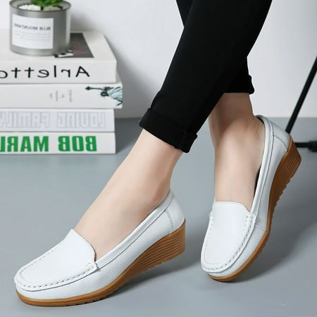 Women s Ladies Ankle Flat Loafers Slip On Flock Roman Casual Shoes