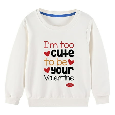 Scyoekwg Cute Valentine s Day Sweatshirts Kids Toddler Baby Girls Valentine s Letter Print Graphic Tops Casual Round Neck Long Sleeve Tops Blouses (White 5-6 Years)
Scyoekwg Cute Valentine s Day Sweatshirts Kids Toddler Baby Girls Valentine s Letter Print Graphic Tops Casual Round Neck Long Sleeve Tops Blouses (White 5-6 Years)