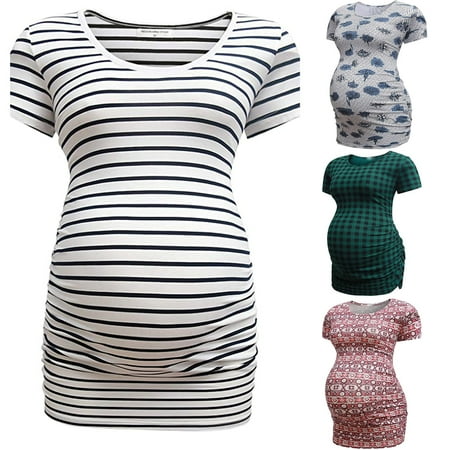 Tejiojio Maternity/Labor/Nursing Clothing Clearance Maternity Stripe Lattice Print O-Neck Short Sleeve Casual T-shirt Pregnant Tops
Tejiojio Maternity/Labor/Nursing Clothing Clearance Maternity Stripe Lattice Print O-Neck Short Sleeve Casual T-shirt Pregnant Tops
