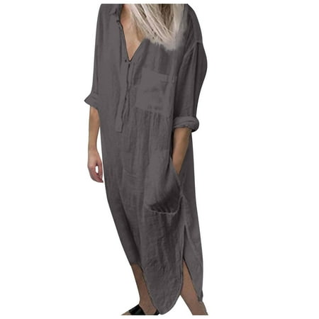 Pianpianzi Womens Ruched Maternity Dress Casual Beach Maxi Dresses for Women Knee Pencil Dresses for Women Women V-neck Solid Color Slit Pocket Button Shirt Dress
Pianpianzi Womens Ruched Maternity Dress Casual Beach Maxi Dresses for Women Knee Pencil Dresses for Women Women V-neck Solid Color Slit Pocket Button Shirt Dress