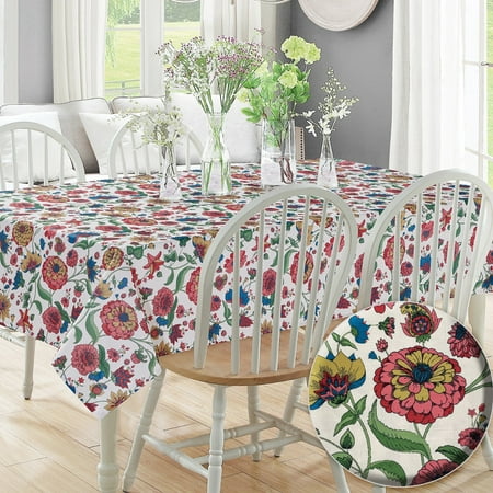 Aubrie Home Accents Bannock Floral Kitchen Dining Room Tablecloth Oblong Rectangle Fabric Table Cover Pink Yellow 60 x 84
Aubrie Home Accents Bannock Floral Kitchen Dining Room Tablecloth Oblong Rectangle Fabric Table Cover Pink Yellow 60 x 84