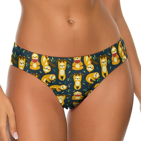 Funny Hanging Sloth Women s Thongs Sexy T Back G-Strings Panties Underwear Panty